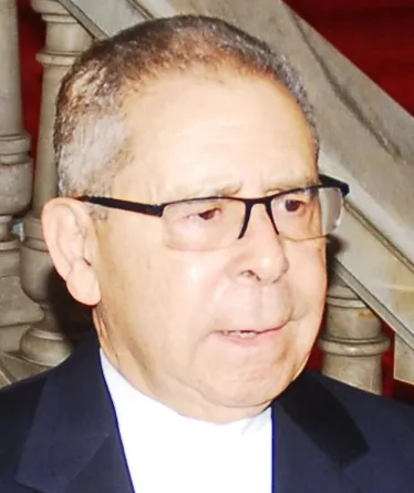 Monseñor Agripino Nuñez Collado,de visita palacio nacionalñ/foto Jose de Leon