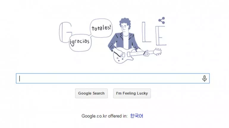 Ilustración del doodle de Google en honor a Gustavo Cerati.  Foto: Google.