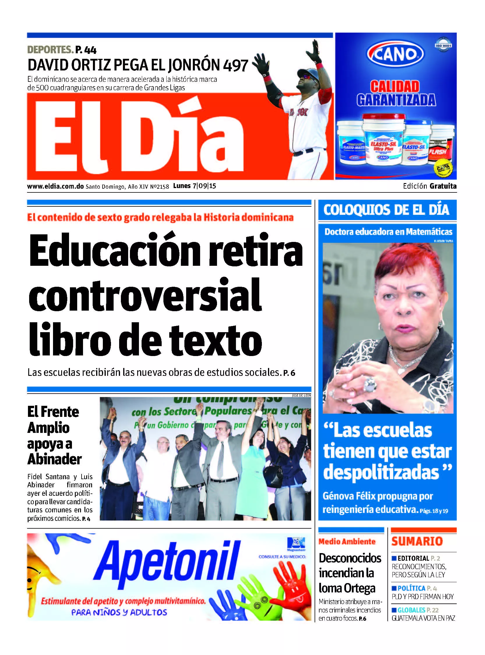 Portada impresa