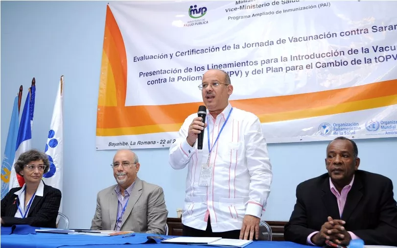José Manuel Puello al inaugurar el taller