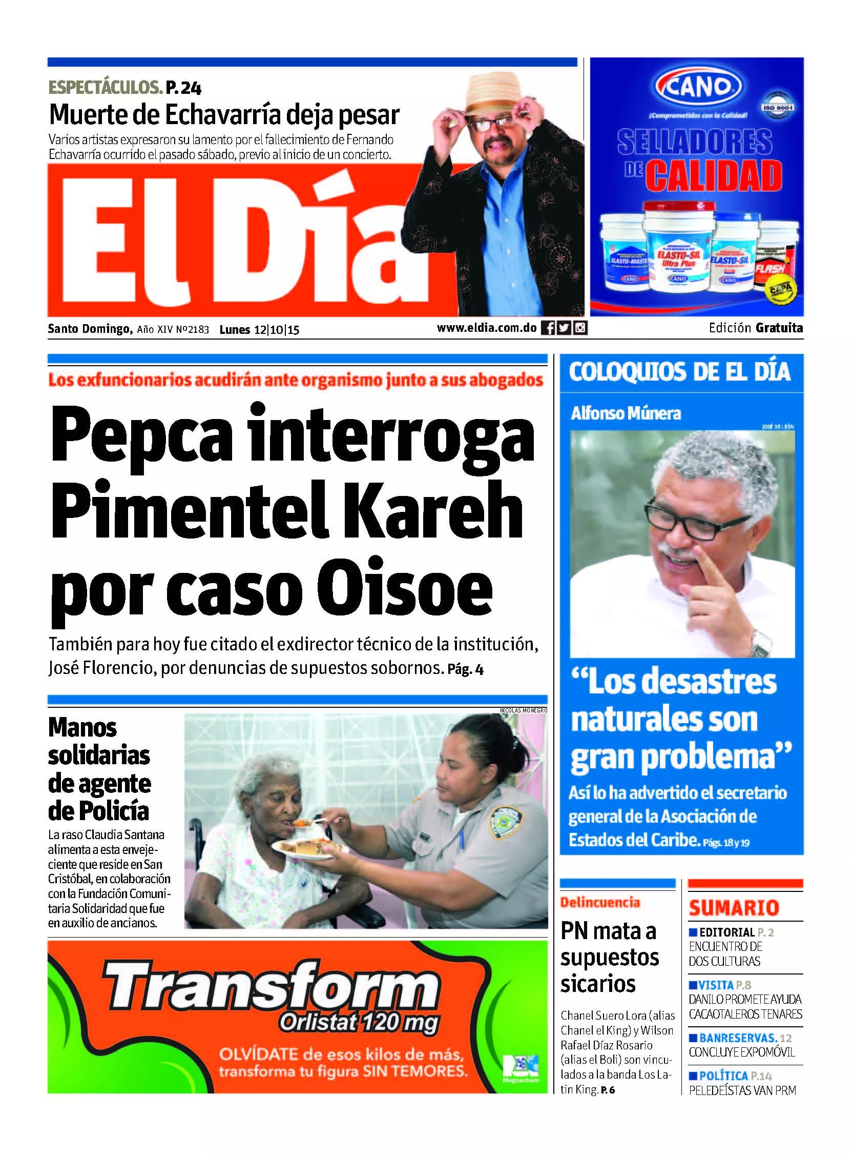 Portada impresa