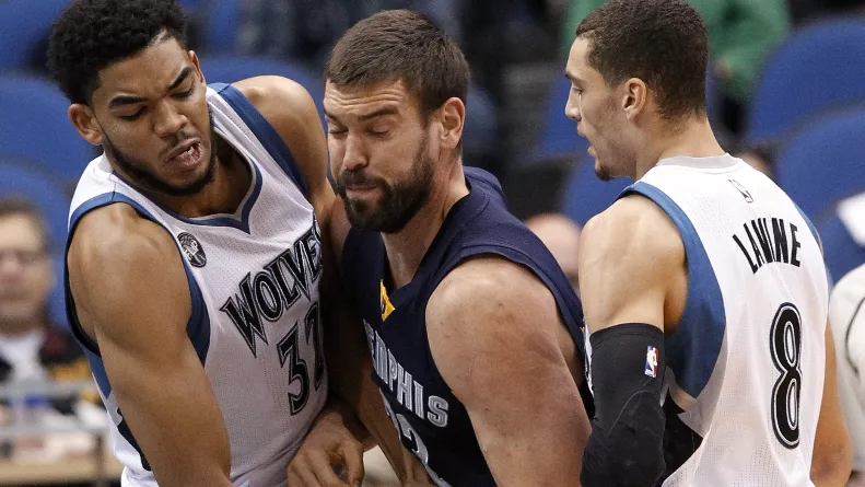 Karl-Anthony Towns, Marc Gasol, Zach LaVine