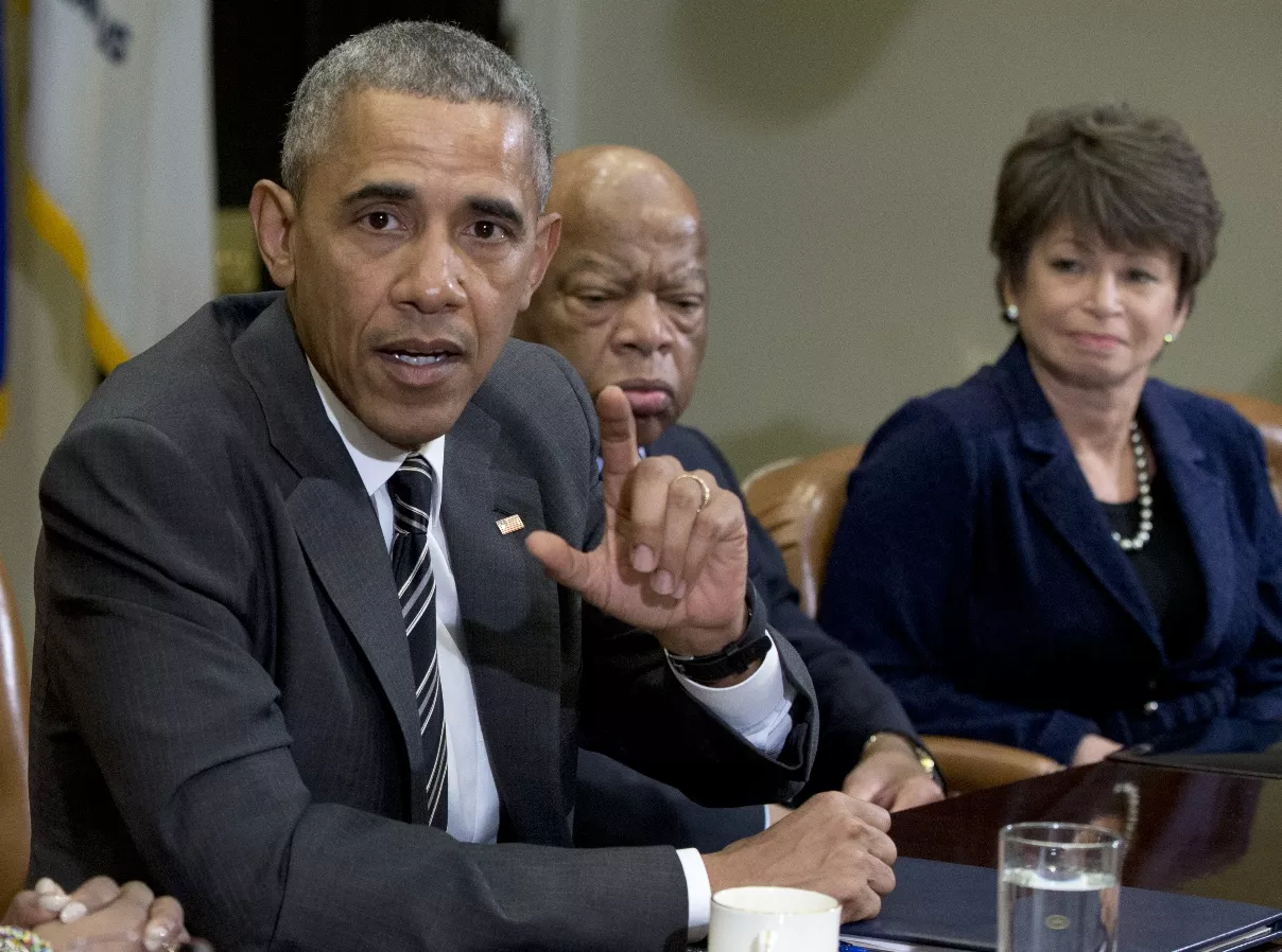 Barack Obama, Brittany Packnett, John Lewis, Valerie Jarrett