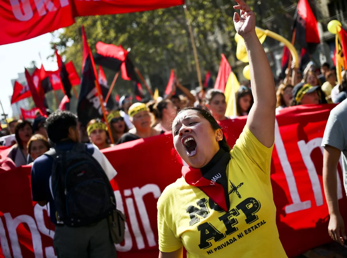 Chile Pension Sytem Protest