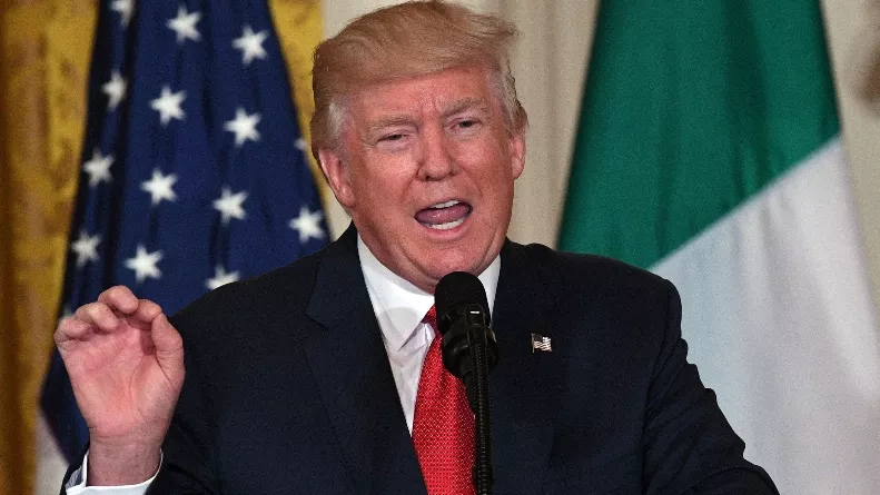 US President Donald Trump meets with Italian Prime Minister Paolo Gentiloni