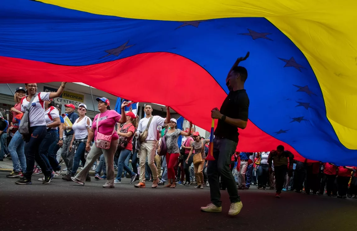 MANIFESTACIÓN CHAVISTA EN CARACAS EN CONTRA DEL "TERRORISMO" Y EN APOYO A MADURO