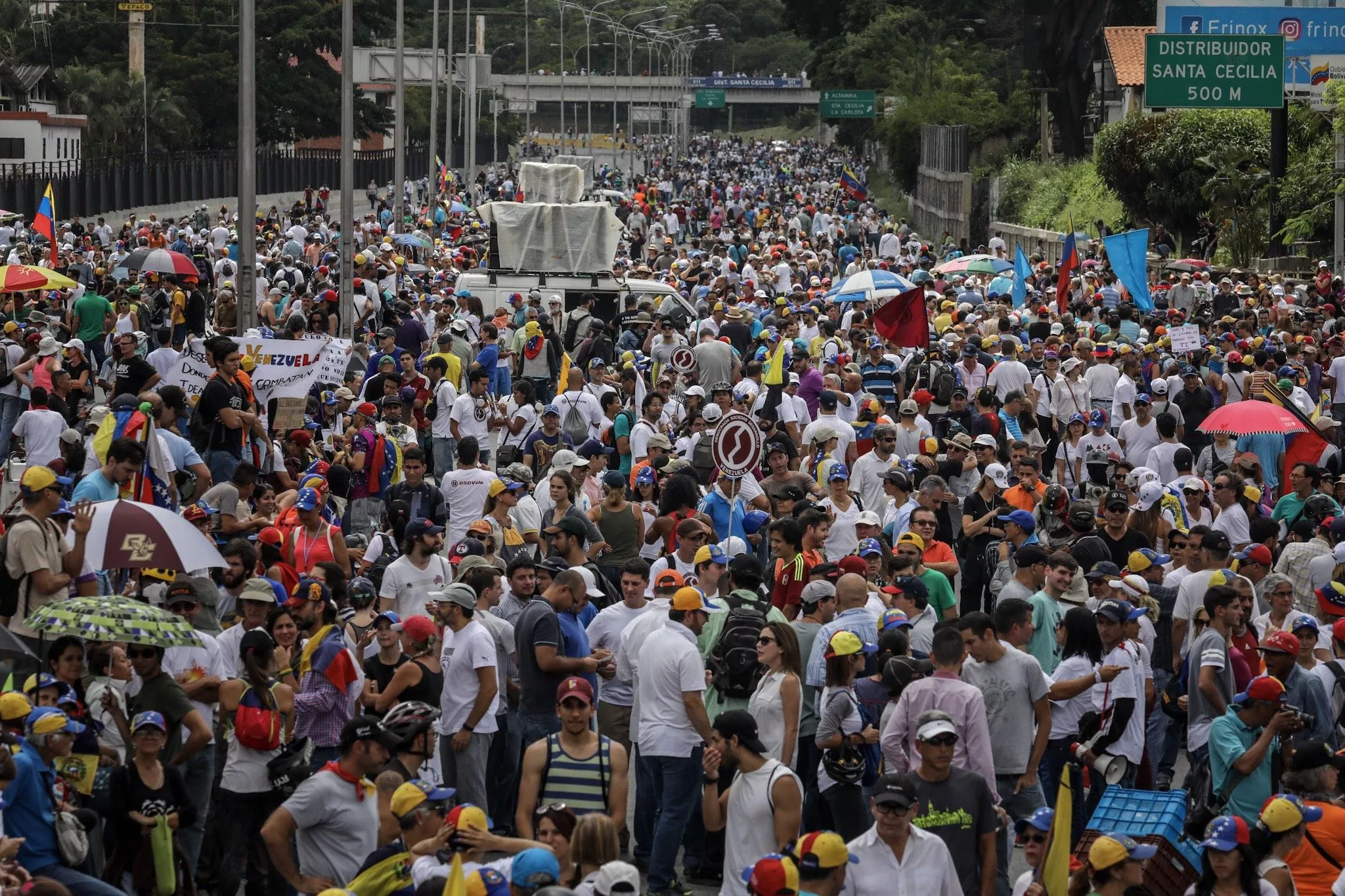 Manifestación opositora en Caracas