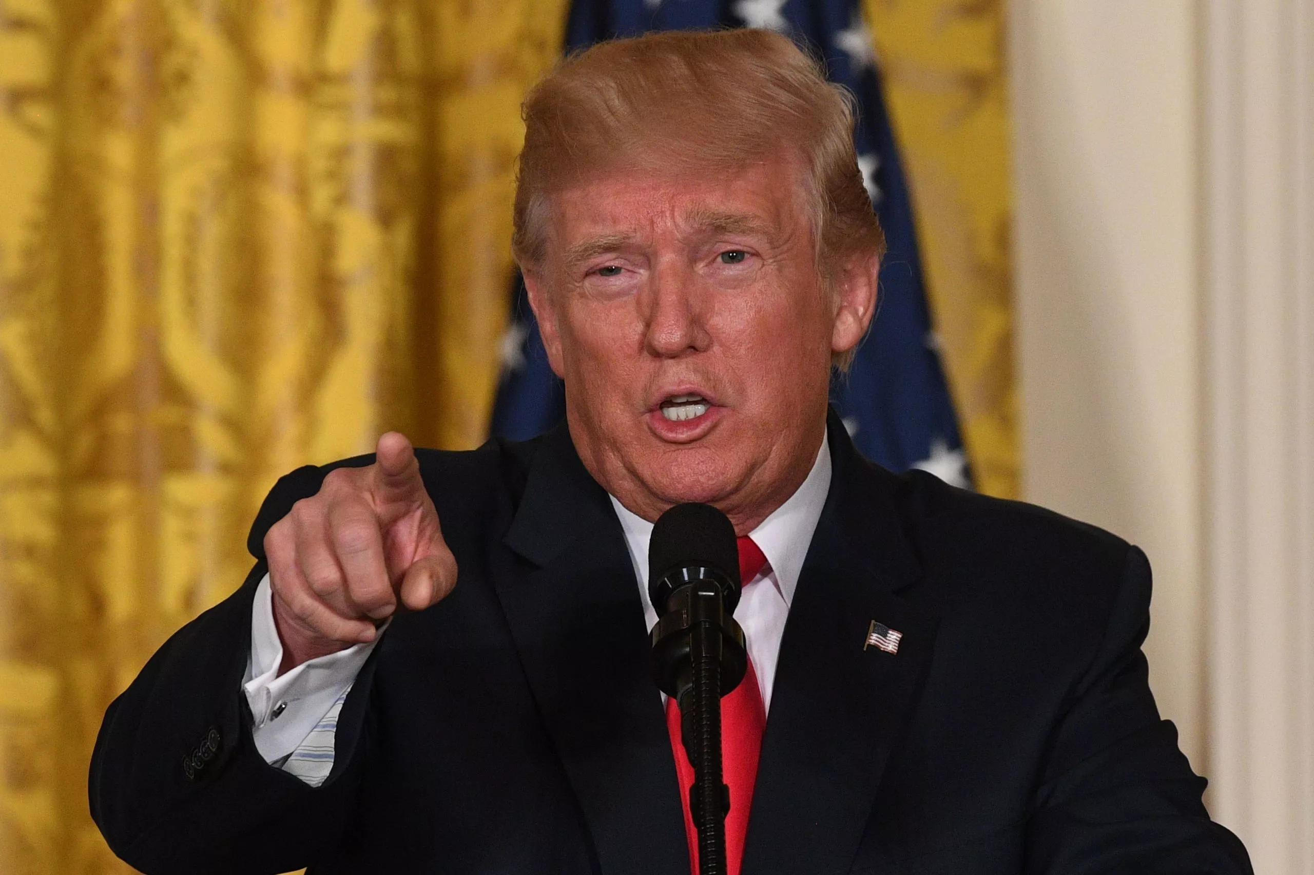 US President Donald Trump and Finnish President Sauli Niinistö hold a joint press conference