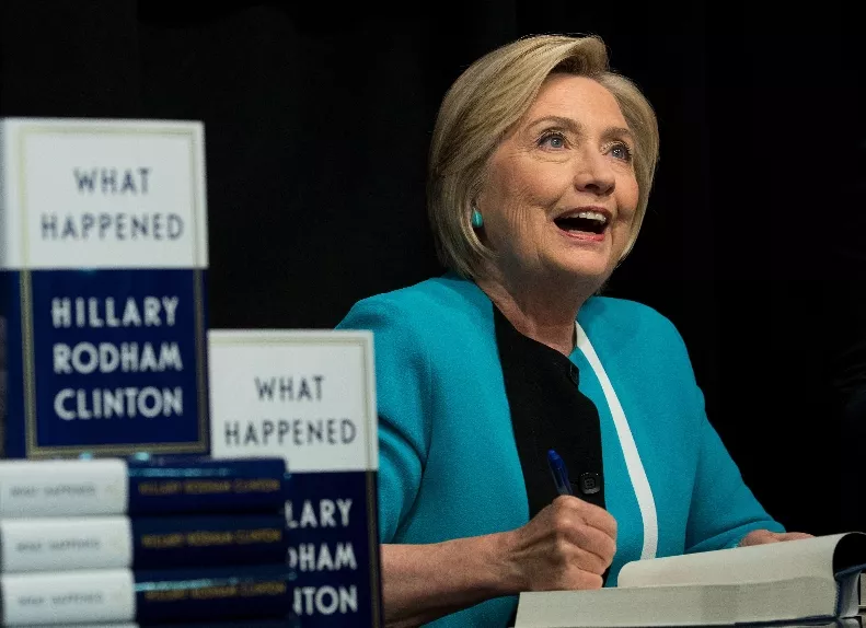 Hillary Clinton Signs Copies Of Her New Book "What Happened" In NYC