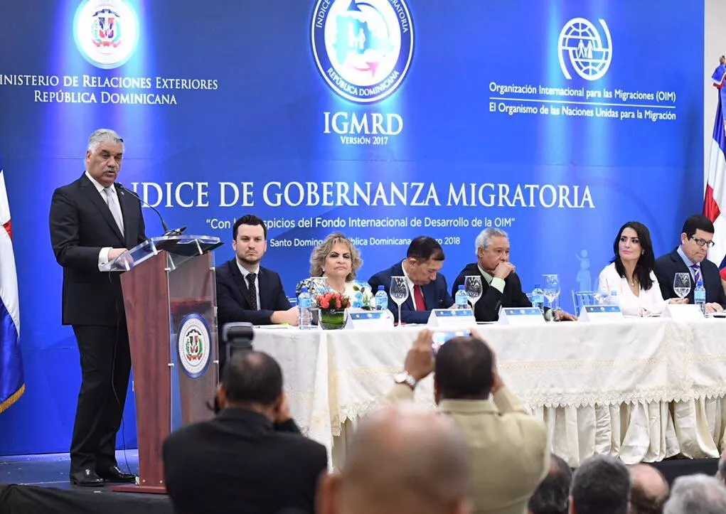 canciller-miguel-vargas-durante-lanzamiento-del-indice-de-gobernanza-migratoria