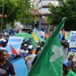 Coalición Democrática y otros movimientos sociales realizan marcha contra la corrupción y la impunidad