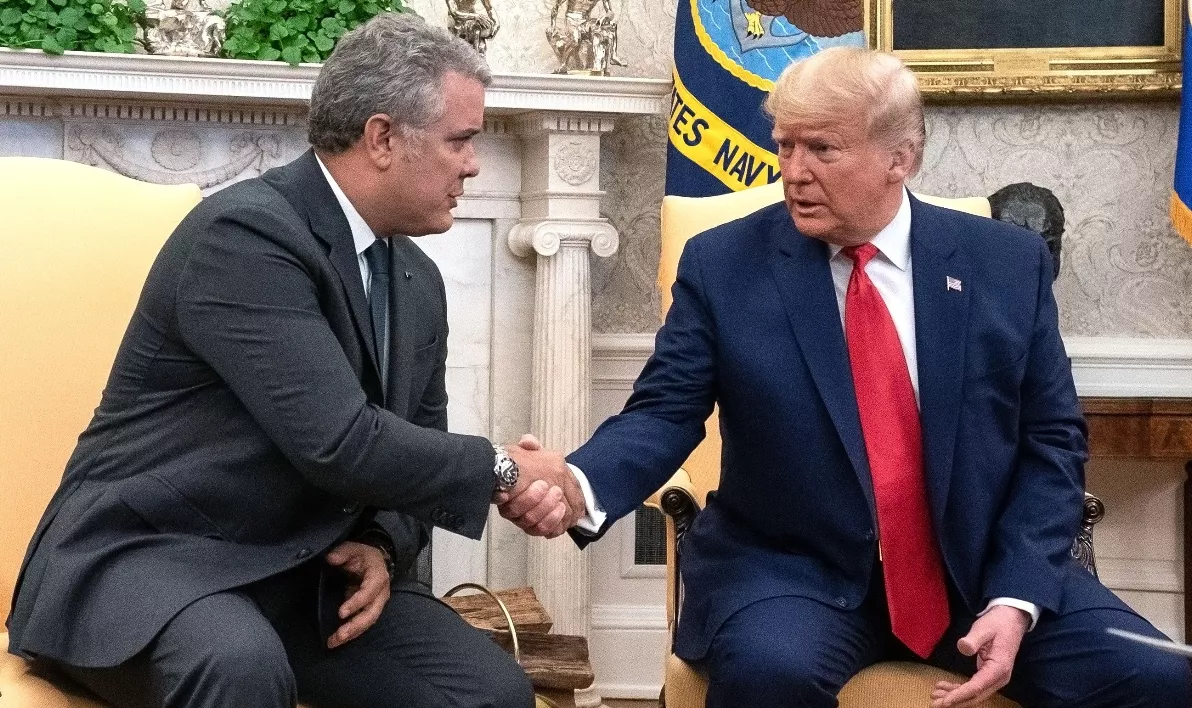 President Trump welcomes his Colombian counterpart, President Duque, at the White House