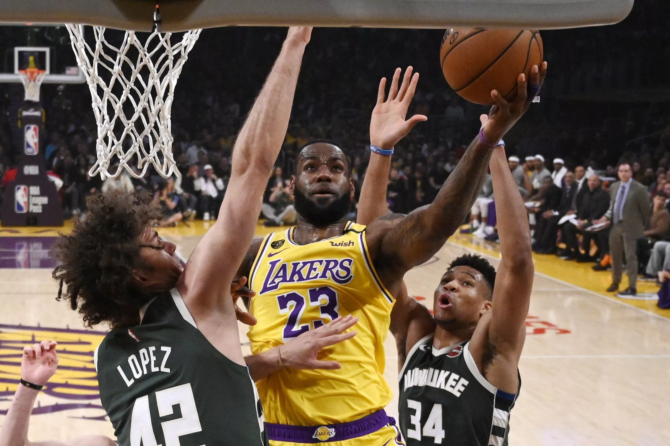 LeBron James, Robin Lopez, Giannis Antetokounmpo