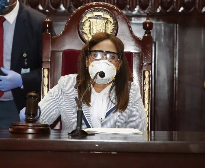 angela pozo, presidenta en funciones de la cámara de diputados