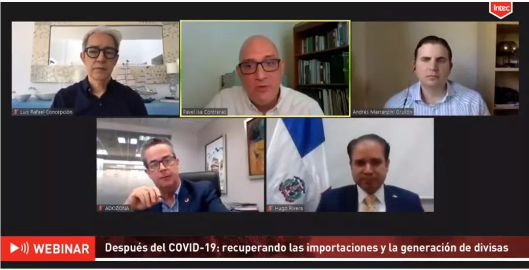 Participantes en el webinar Recuperando las importaciones y la generación de divisas