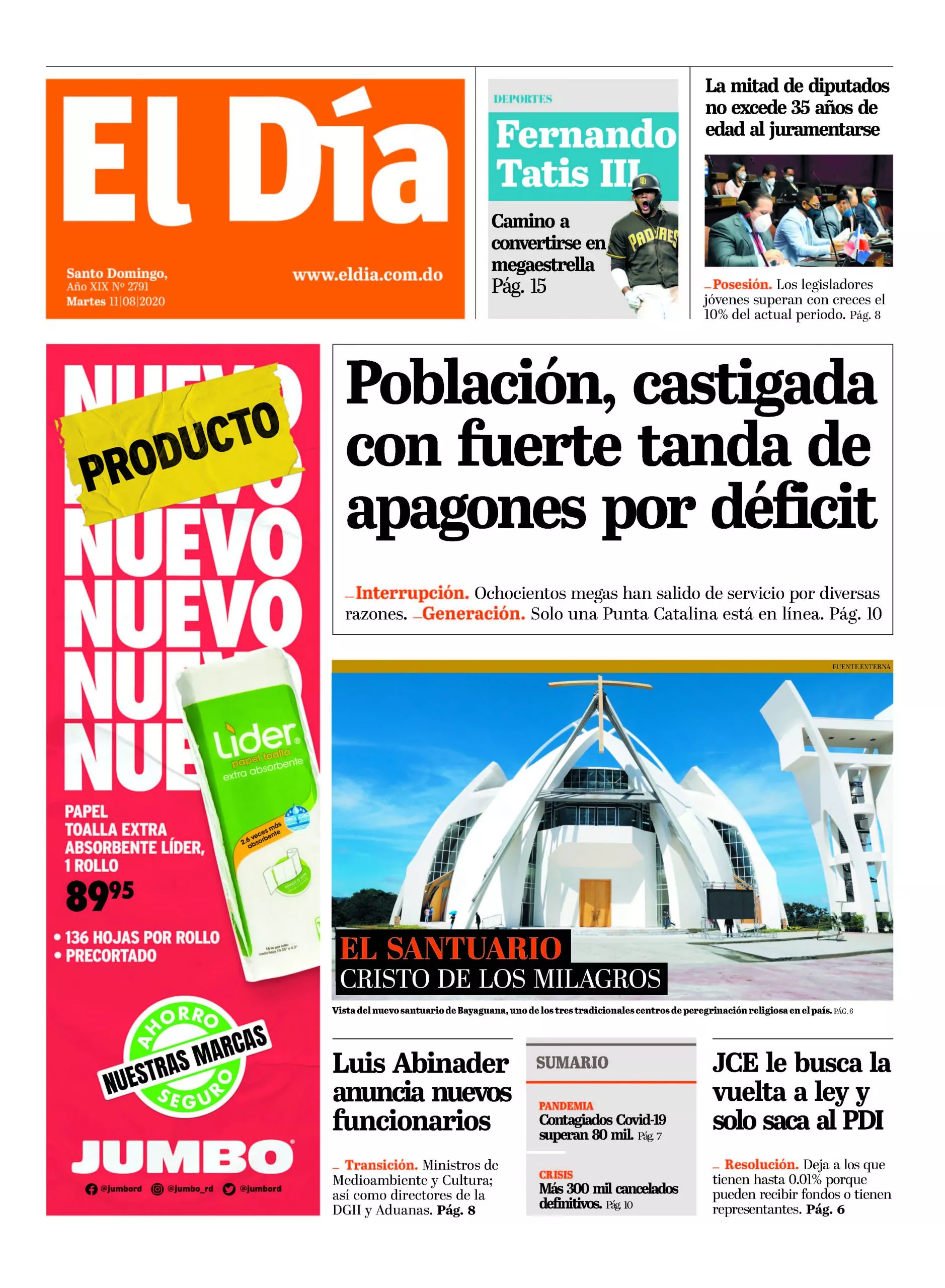 Portada impresa 11-8-2020