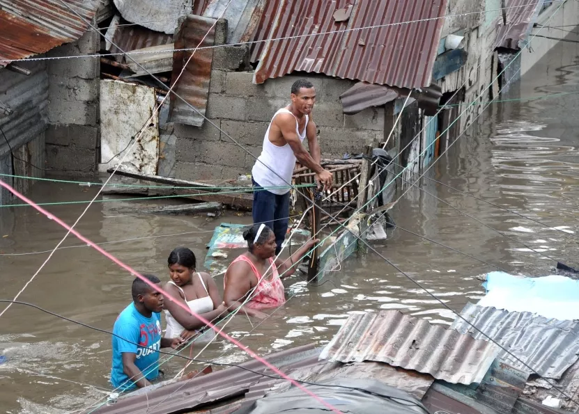 Inundaciones en Santiago. El Nacional/ FE