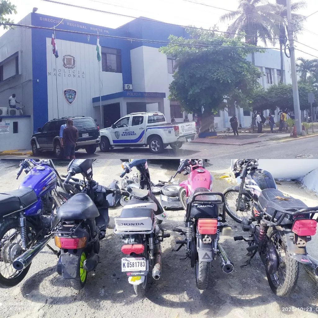 POLICÍA NACIONAL APRESA EN PUERTO PLATA JOVEN ACUSADO DE ROBARSE 5 MOTOCICLETAS LAS CUALES FUERON RECUPERADAS