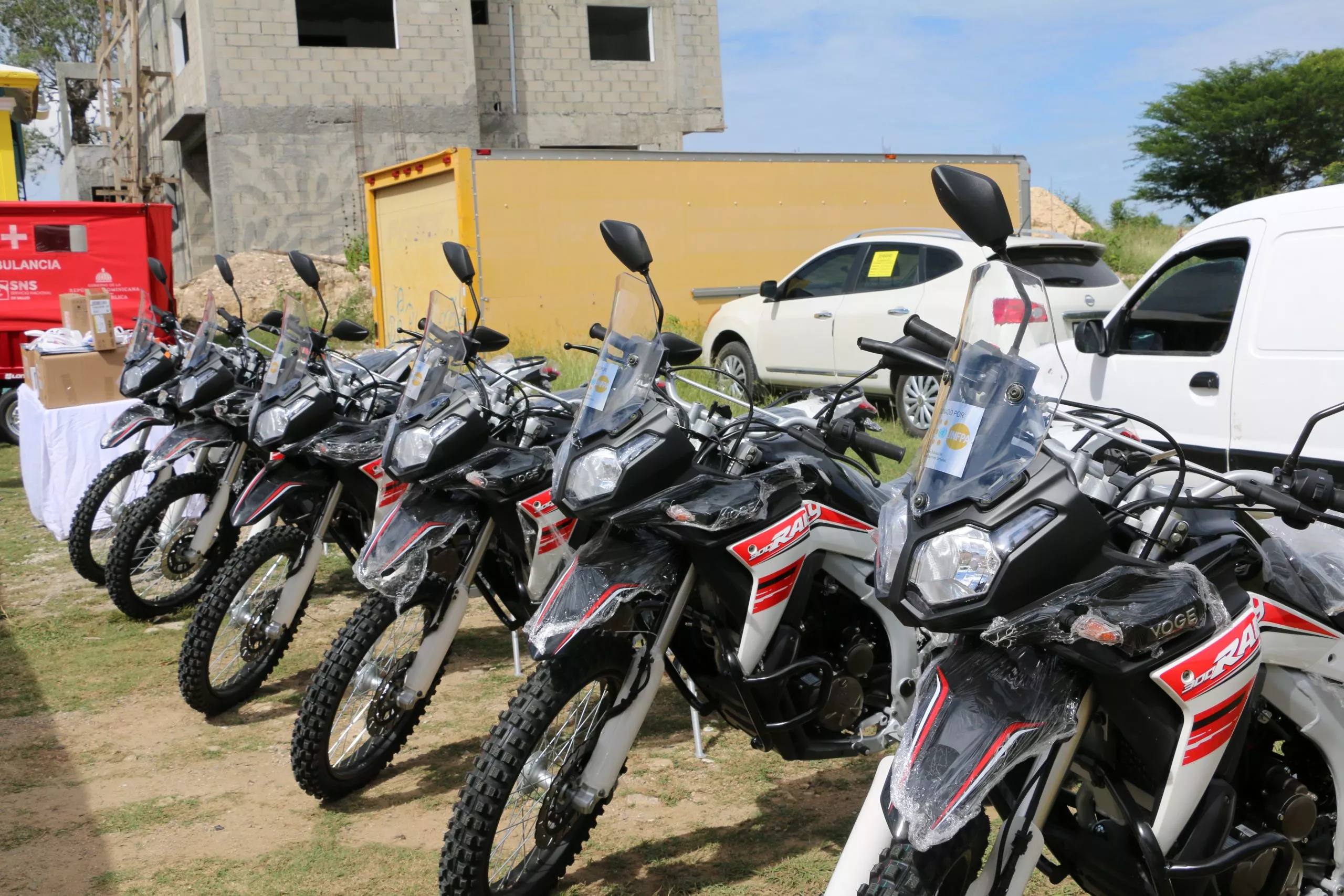 Las motocicletas donadas por UNFPA.