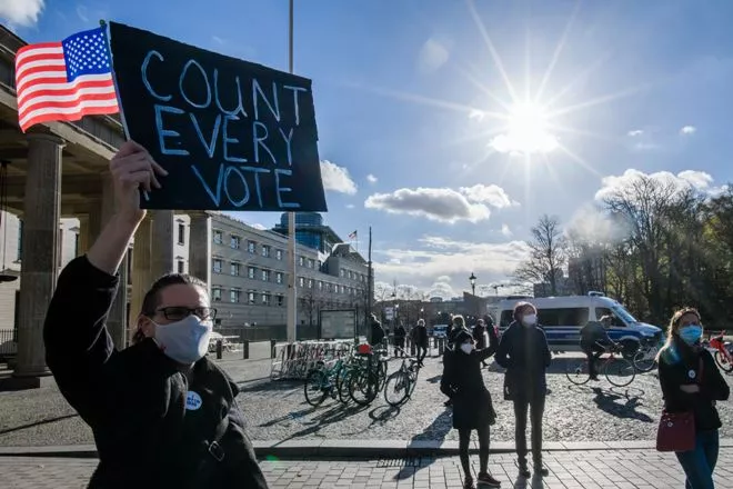 Reactions to US Presidential elections in Berlin