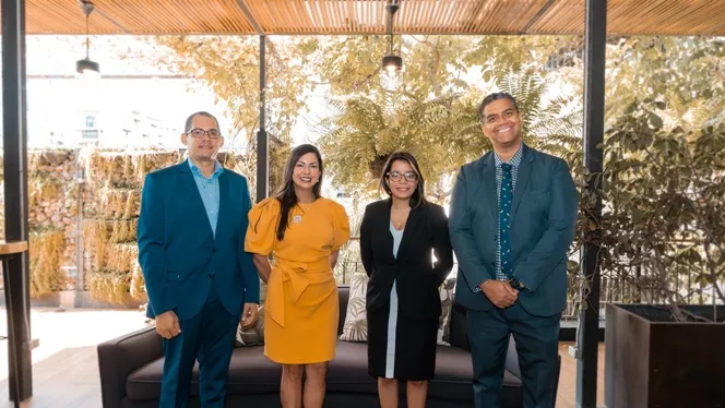1.- Nery Taveras, Catherine Piña, Sharlyn Rodríguez y Edwin Hernández, equipo técnico de la IEET