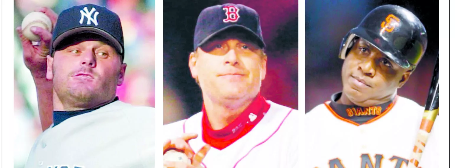 Curt Schilling, Barry Bonds y Roger Clemens