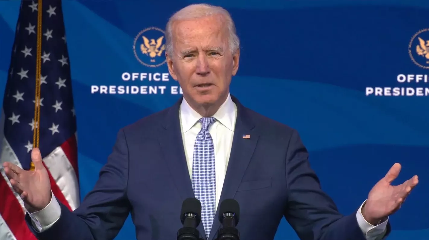 US President elect Joe Biden delivers remarks addressing the violence and rioting at the US Capitol.