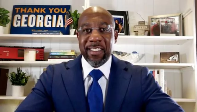 Warnock speaks via YouTube as ballots continue to be counted
