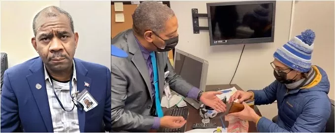 Empleado consulado RD-NY devuelve miles de pesos perdido a dominicano buscaba documentos