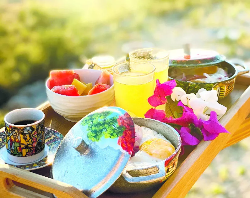 bandeja de desayuno