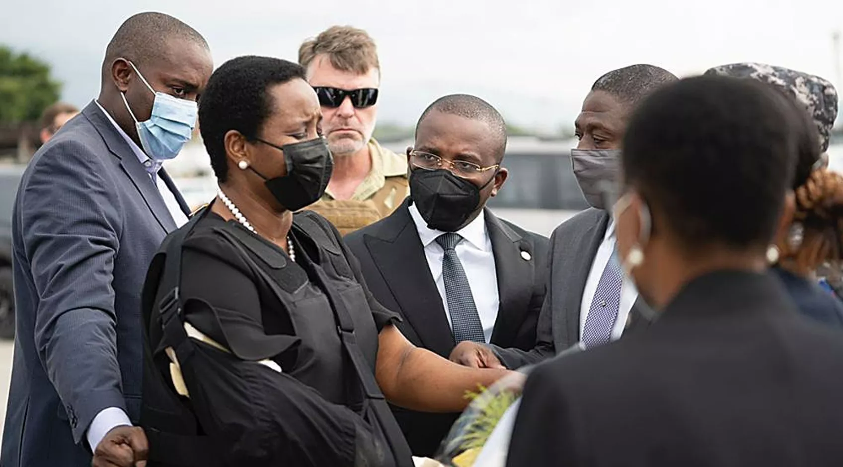 First lady of Haiti returns to the country after treatment in Miami