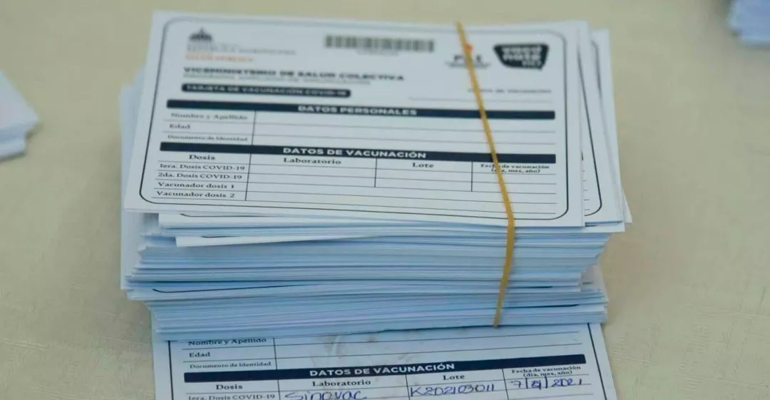 falsificación tarjetas de vacuna