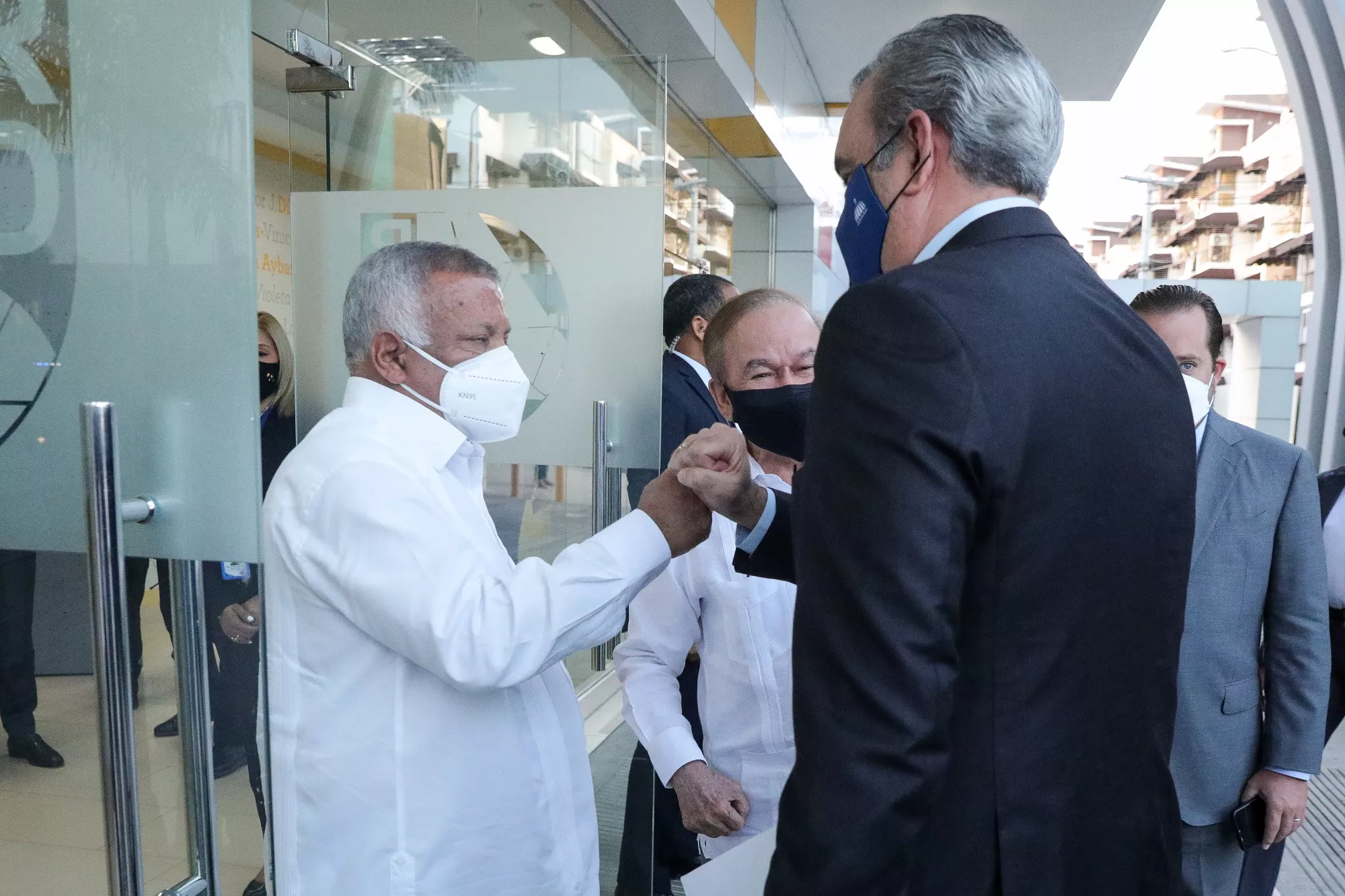 Nelson Marte y el Presidente Luis Abinader durante su reciente visita a CERTV
