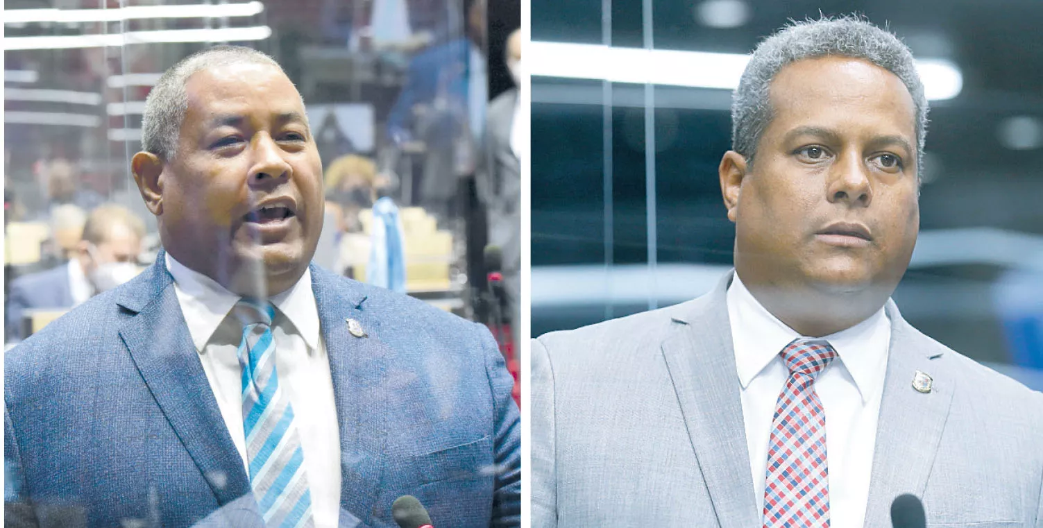 Los diputados Nelson Marmolejos  y Héctor  Féliz fueron anoche interrogados en Procuraduría.