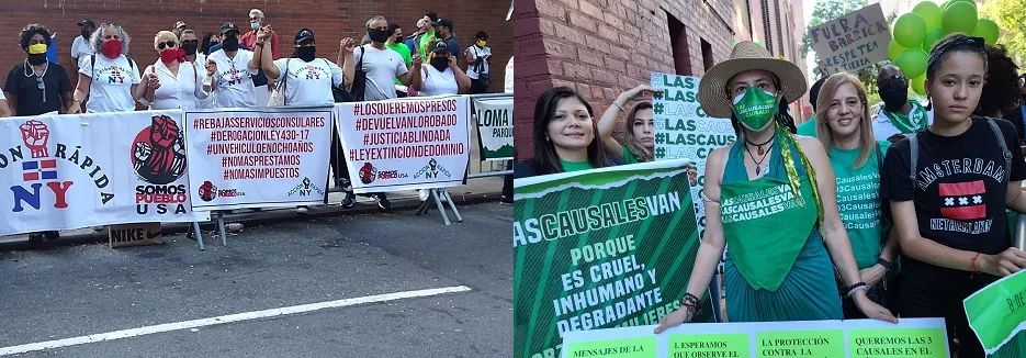 Piquetean en NY presidente Abinader durante acto Teatro United Palace.
