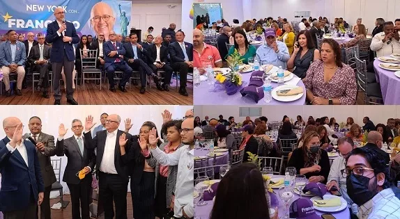 Reciben masivamente durante primer acto en NY a Domínguez Brito