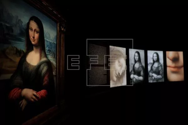 Vista la exposición 'Leonardo y la copia de Mona Lisa' en el Museo del Prado este lunes que explica la investigación que el museo ha hecho sobre la copia de la Mona Lisa que atesora y que fue pintada por uno de los discípulos de Leonardo Da Vinci. EFE/Fernando Alvarado