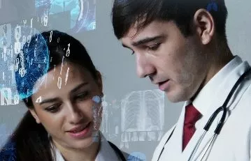 Medical technology concept. Electronic medical record. Telemedicine.