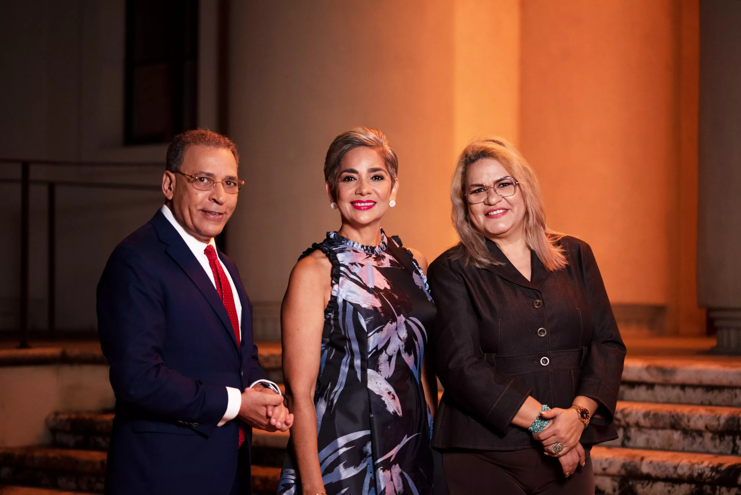 Osiris de León, María Elena Núñez y Rosalía Rodríguez