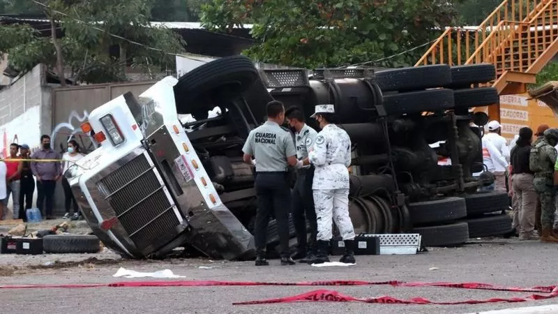 México-accidente-Chiapas, tráiler