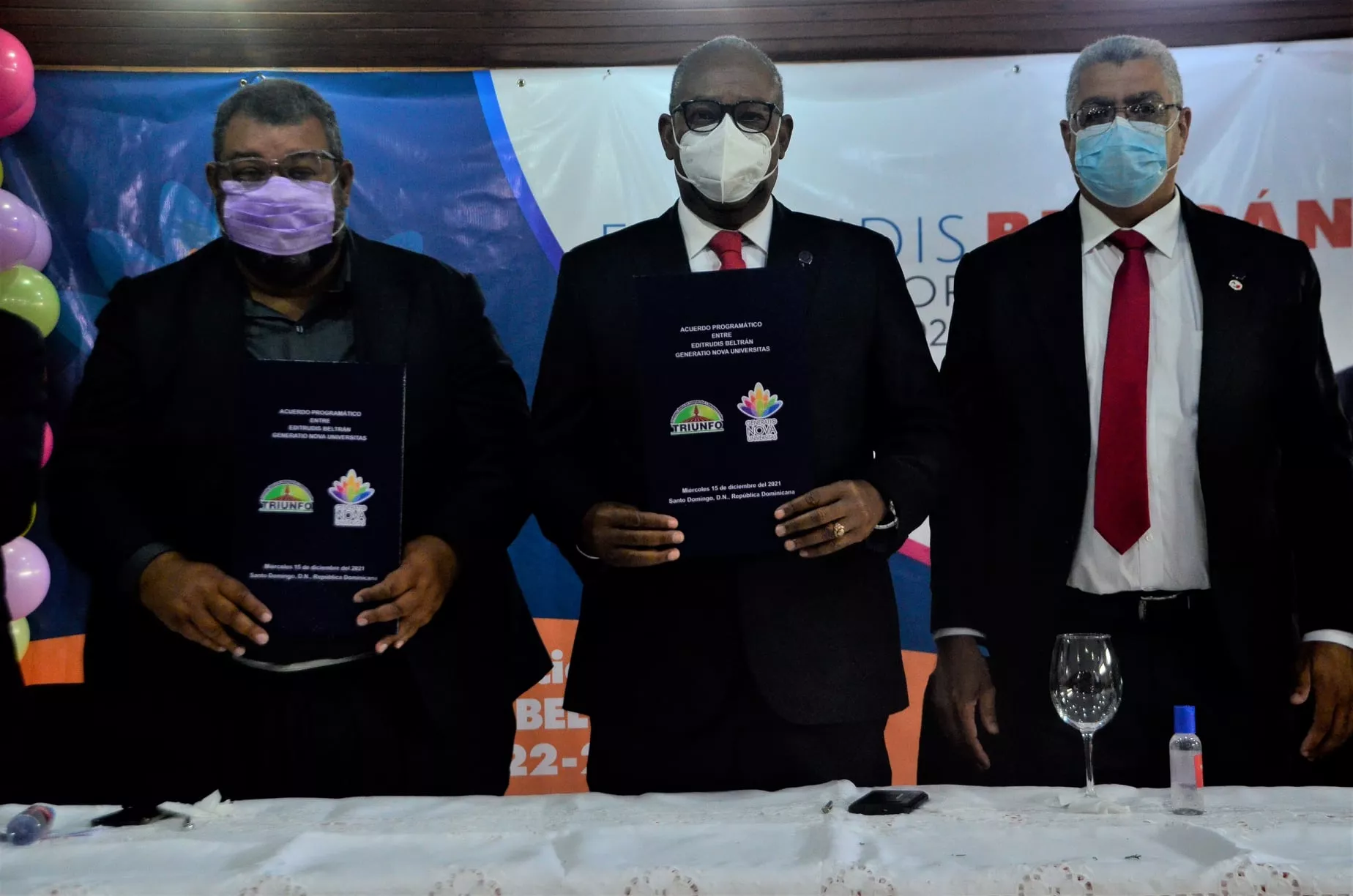 Eulogio Silverio, Editrudis Beltrán y William Mejía Chalas