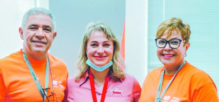 Francisco Campos, Milagros de los Santos y Eliana Díaz.