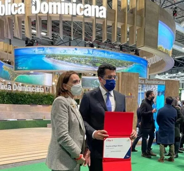 El pabellón dominicano que resultó seleccionado como el mejor de Fitur 2022.