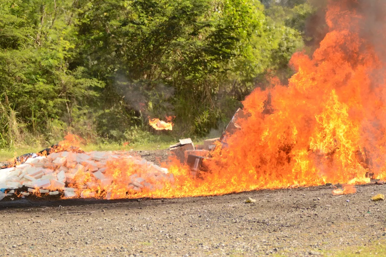 droga incinerada