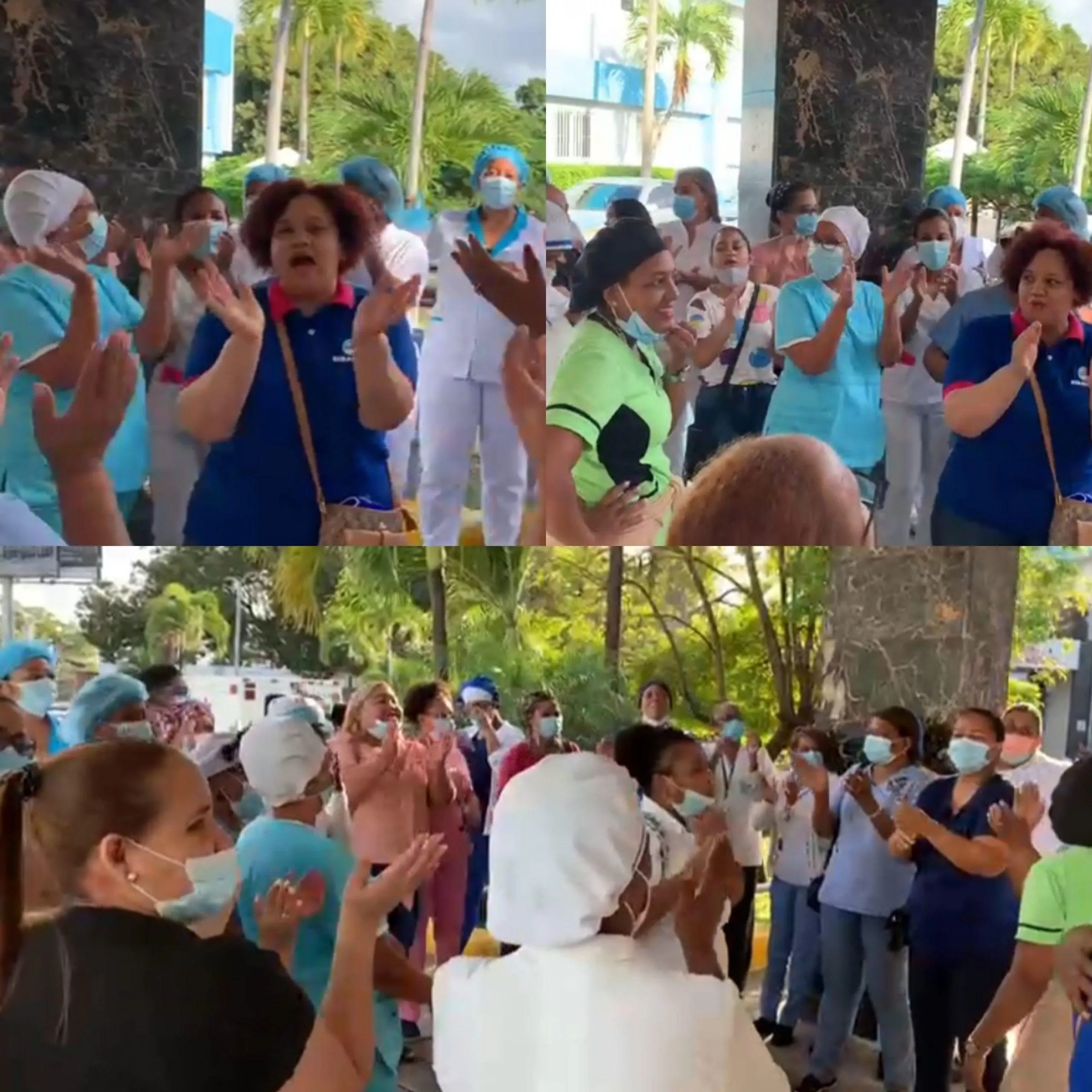 ENFERMERAS DE PUERTO PLATA PROTESTAN EXIGIENDO AL SNS PAGO DE INCENTIVOS DEL SENASA