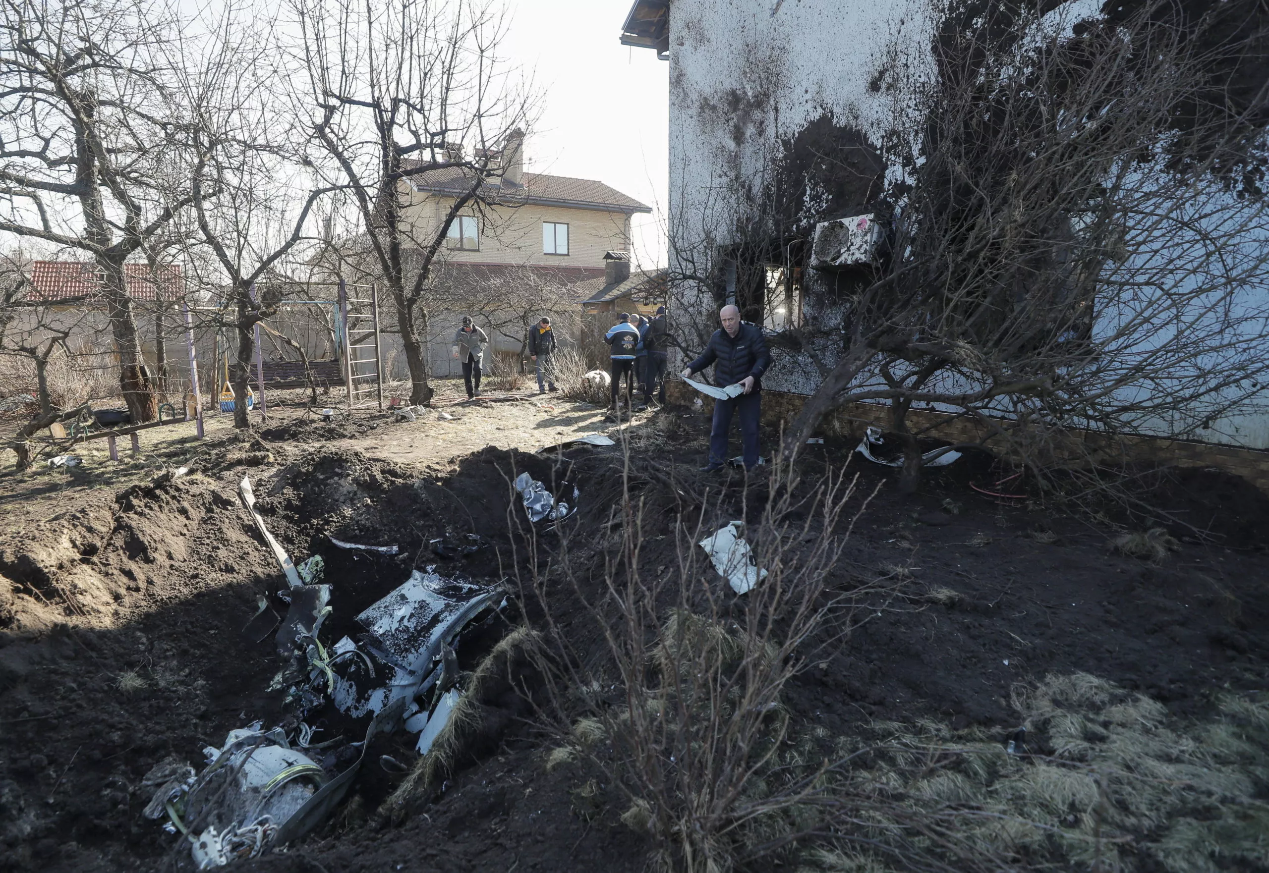 Aftermath of shelling near Kyiv amid Russian invasion of Ukraine