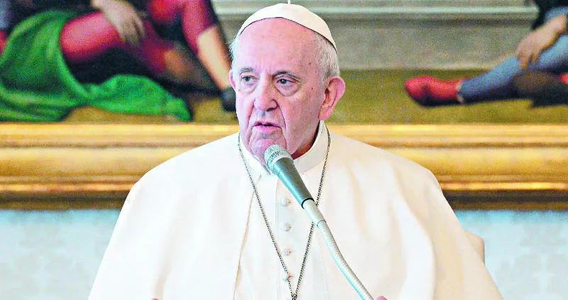 El papa Francisco planteo que respirar paz es saludable.
