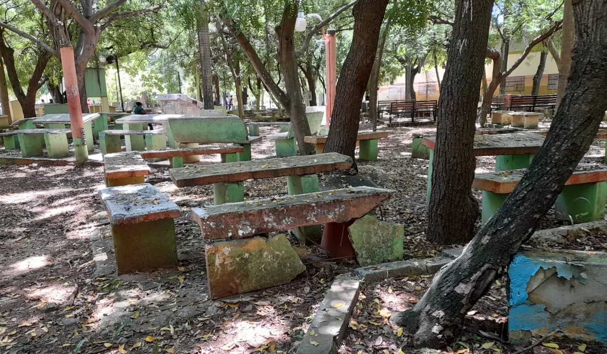 El espacio parece un cementerio  abandono  donde   no hay visibilidad.  ELIsER TAPIA