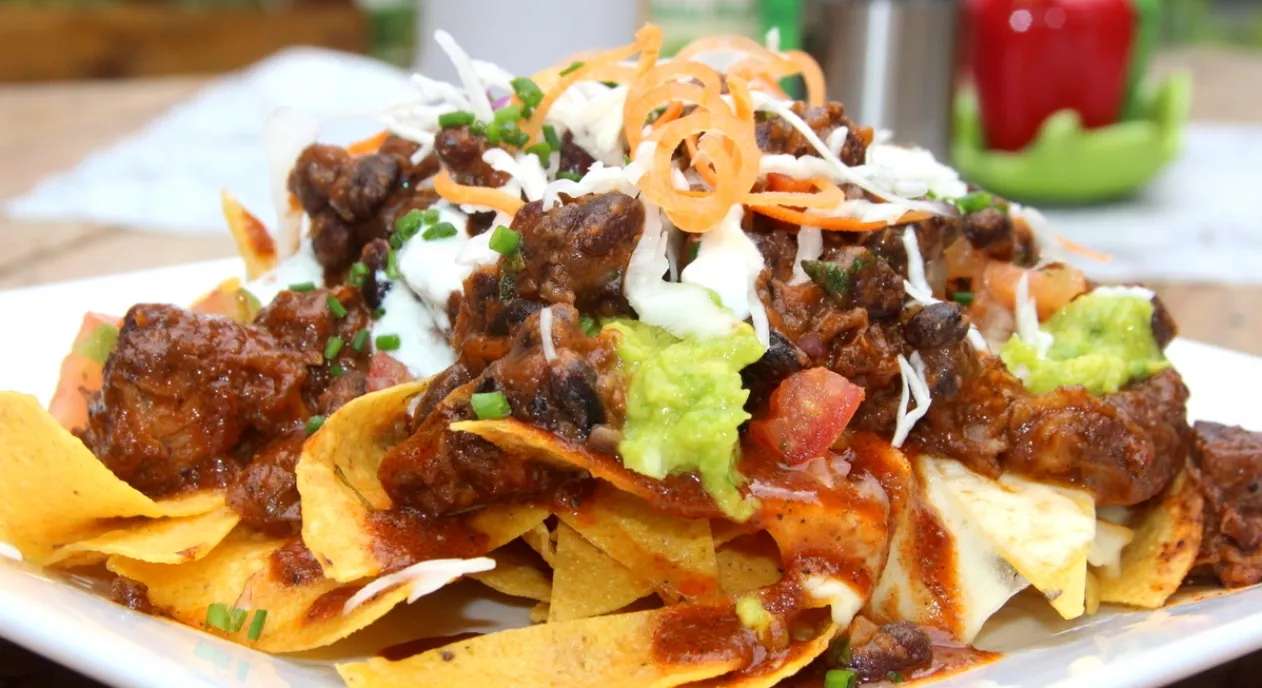 Nachos de chivo, una de las ricas propuestas del restaurante.