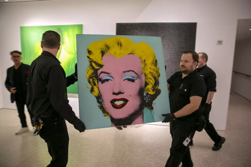 Pintura “Shot Sage Blue Marilyn”